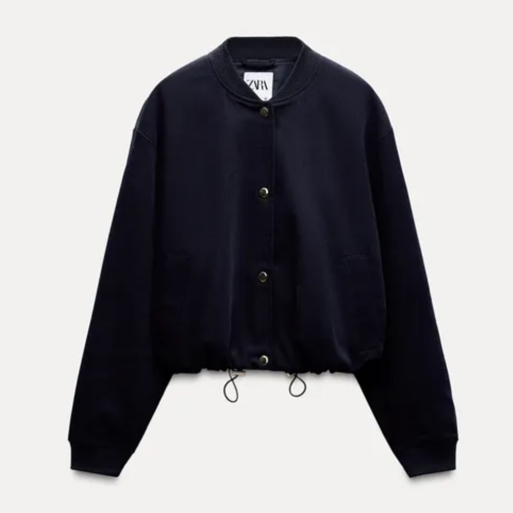 Zara blue bomber jacket in S
